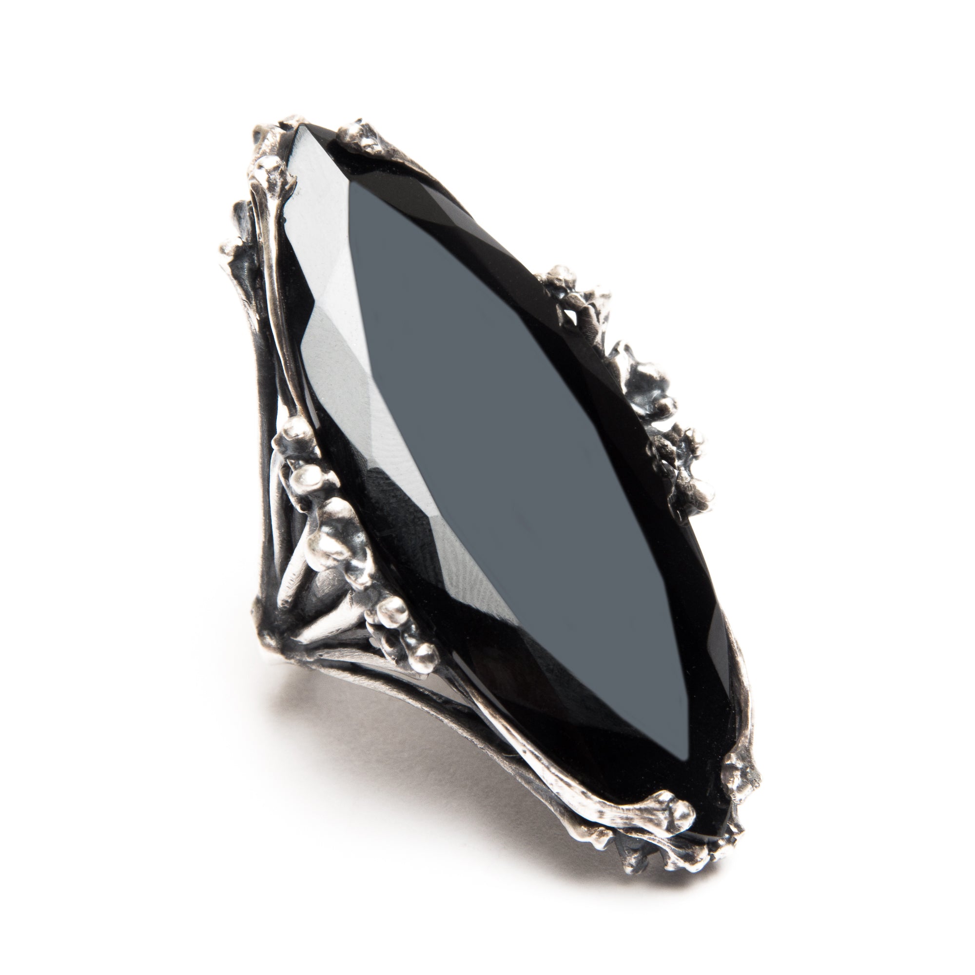 Achlys. Sterling Silver & Onyx Ring. – Blood Milk Jewels