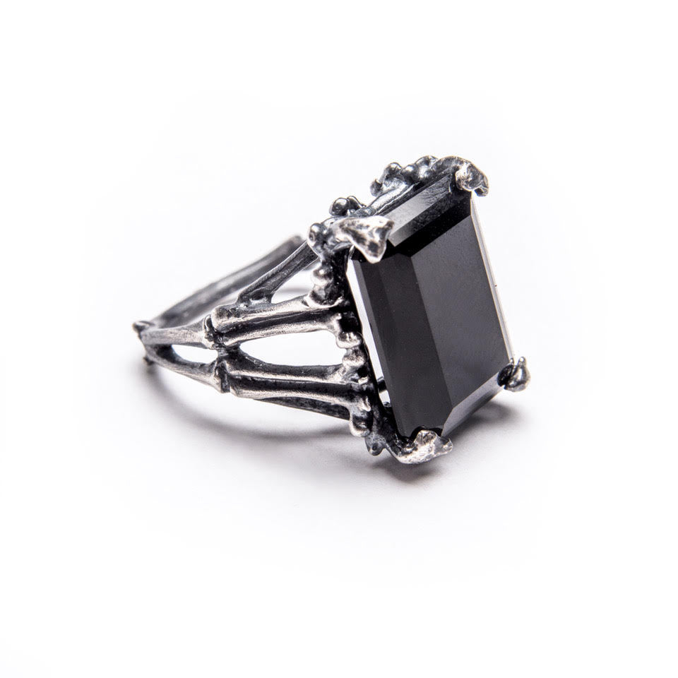Hecate. Sterling Silver & Onyx Ring. – Blood Milk Jewels