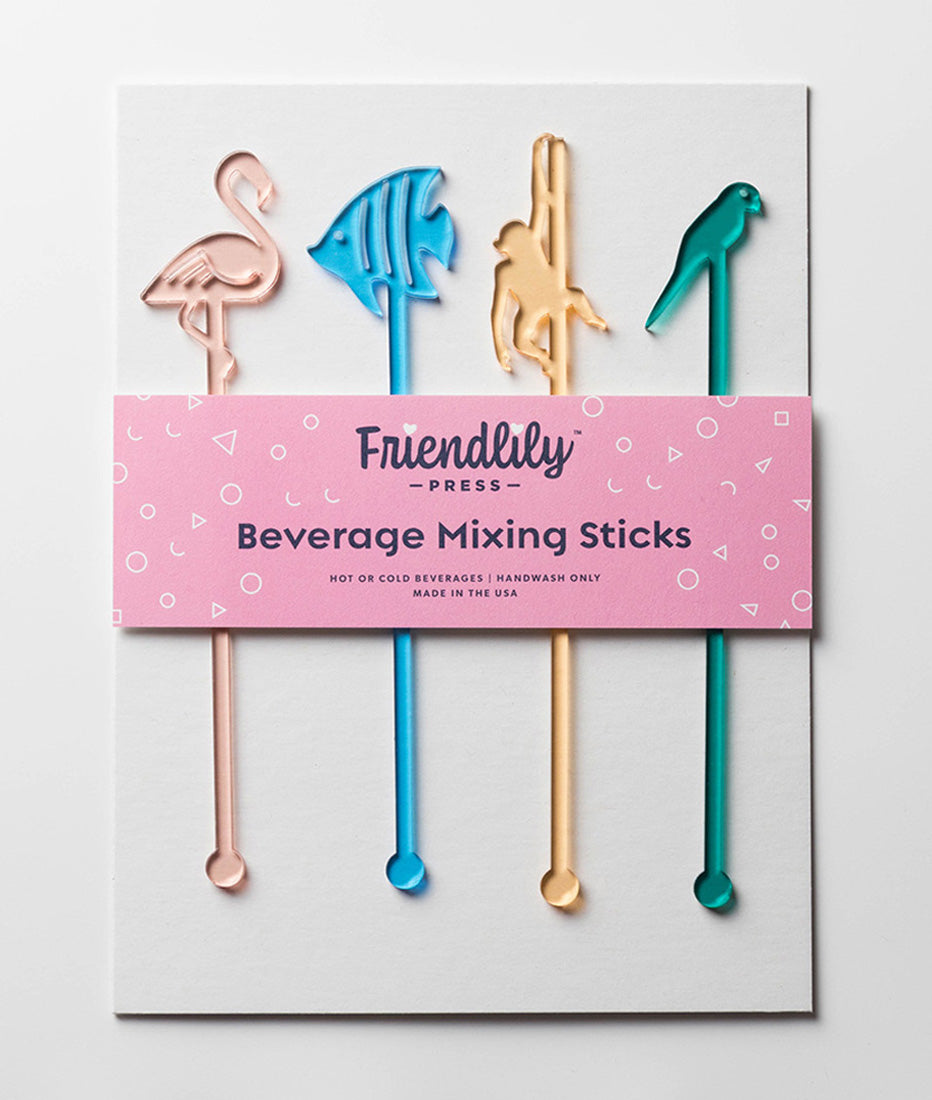 Drink Stirrer Sets by Friendlily Press La Tropics