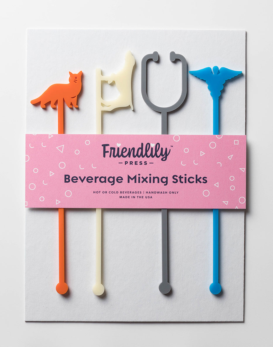 Drink Stirrer Sets by Friendlily Press Candy Cart