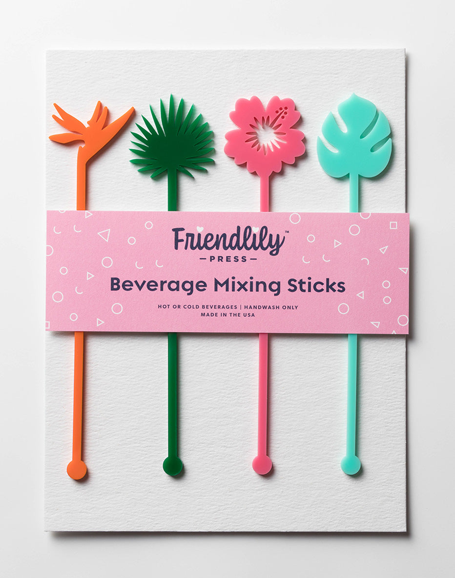 Drink Stirrer Sets by Friendlily Press La Tropics