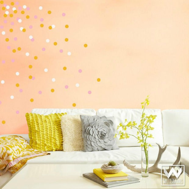 Spotted: Polka Dot Wall Decals Make Decorating Easy - Circle Dots Wall Art Decals - Peel and Stick and Removable Wall Decals from Wallternatives wallternatives.com