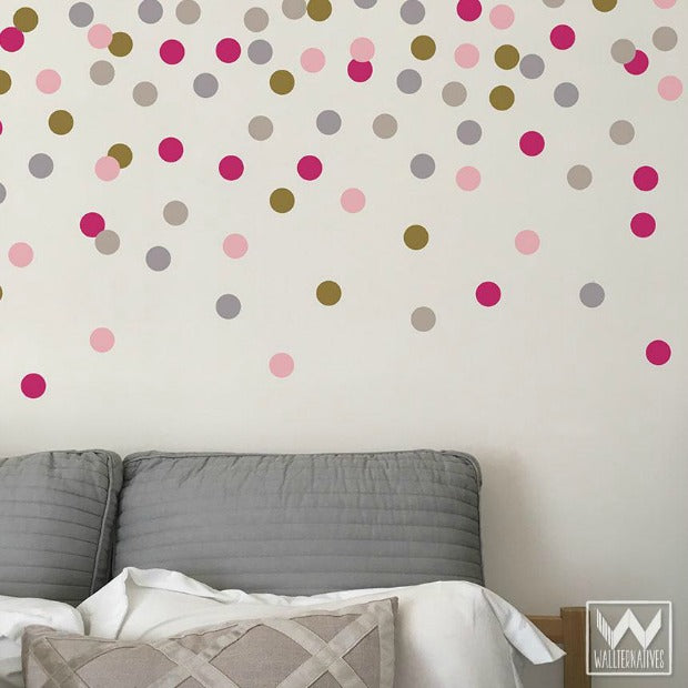 Spotted: Polka Dot Wall Decals Make Decorating Easy - Circle Dots Wall Art Decals - Peel and Stick and Removable Wall Decals from Wallternatives wallternatives.com