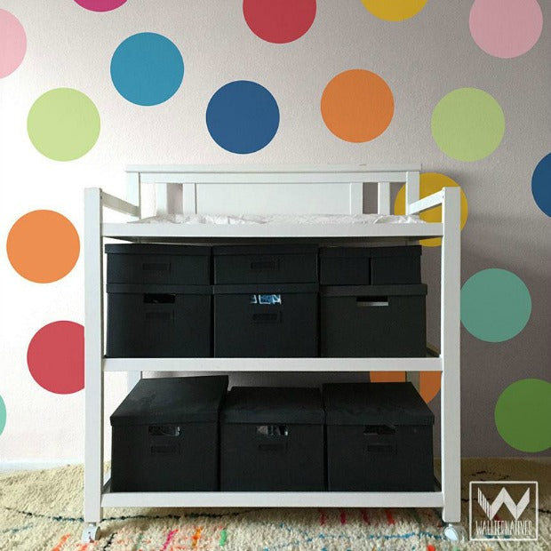 Spotted: Polka Dot Wall Decals Make Decorating Easy - Circle Dots Wall Art Decals - Peel and Stick and Removable Wall Decals from Wallternatives wallternatives.com