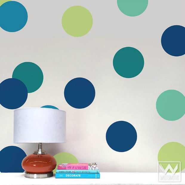 Spotted: Polka Dot Wall Decals Make Decorating Easy - Circle Dots Wall Art Decals - Peel and Stick and Removable Wall Decals from Wallternatives wallternatives.com