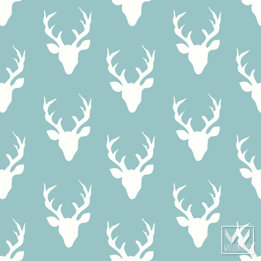 Deer Antlers Pattern on Removable Wallpaper from Bonnie 