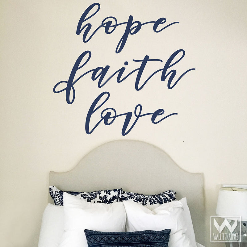 Hope Faith Love Vinyl Wall Decal