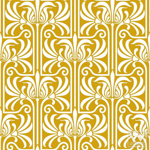 Art Deco Wallpaper Yellow