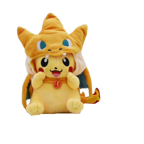 peluche pikachu dracaufeu