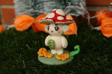 Load image into Gallery viewer, Mycota amanita diorama with grass and autumn leaves
