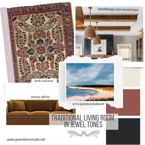 modern traditional update with jewel tones