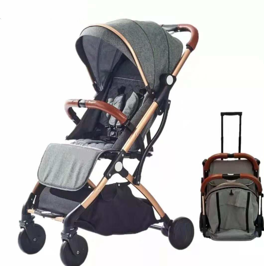 bruin kinderwagen