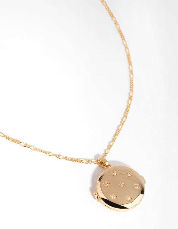 gold plated locket necklace