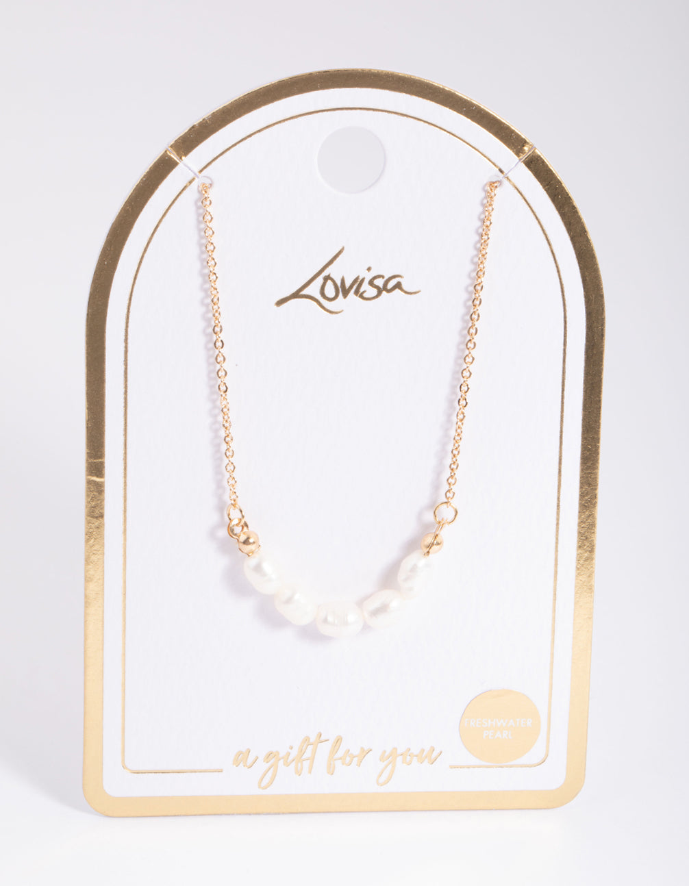 Gold Plated 2-Row Single Pearl Drop Necklace - Lovisa