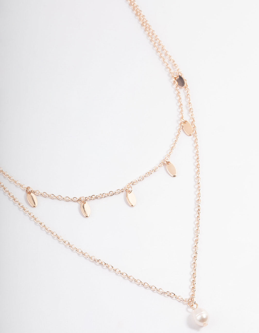 Pink Ribbon Double Layer Gold Necklace Set – Ur Shapewear