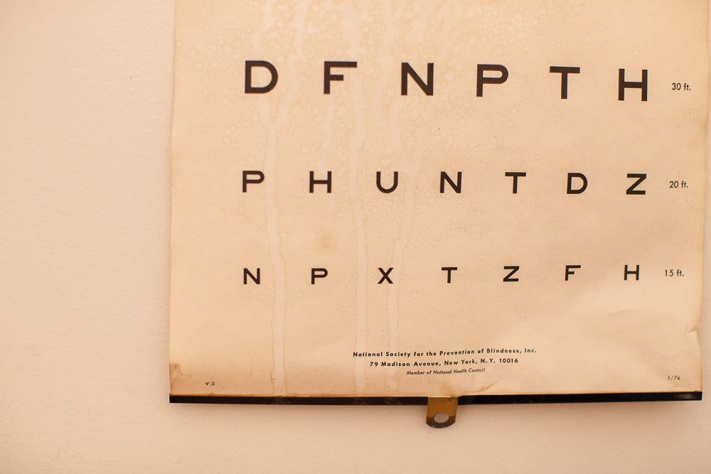 Vintage 40's Eye Chart