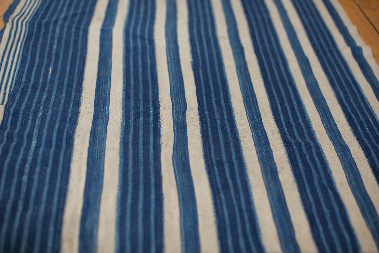 3x5 Indigo Blue Striped Textile