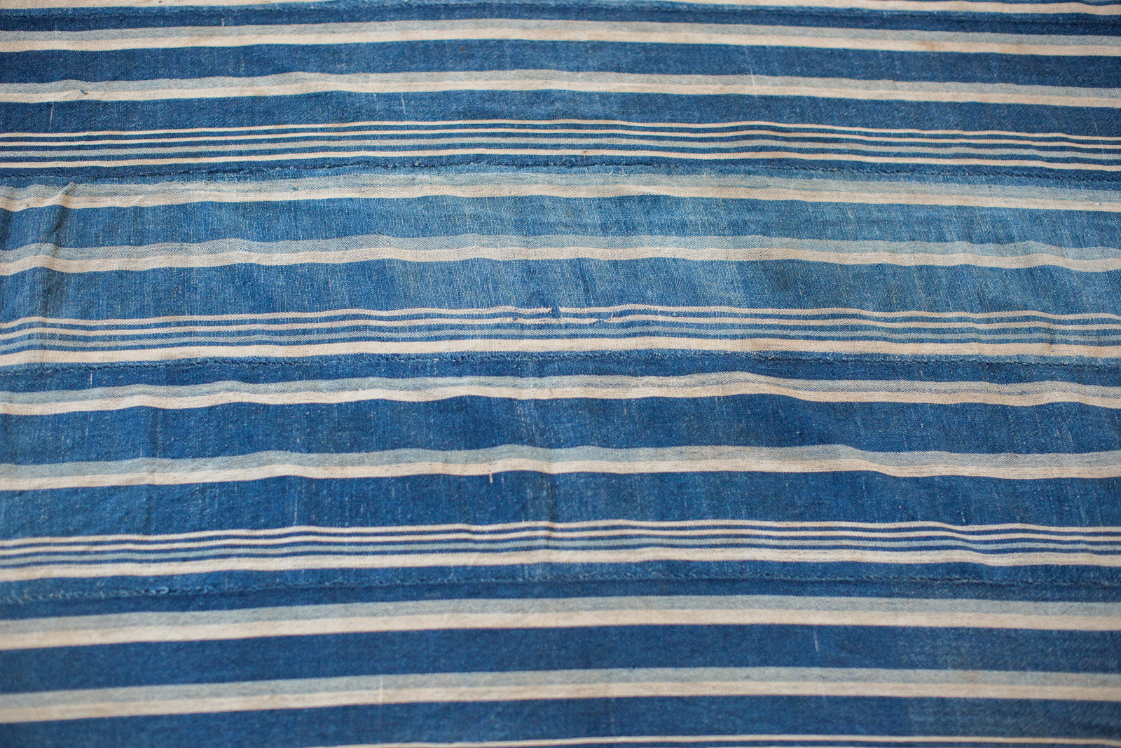 3.5x5 Indigo Blue Striped Textile