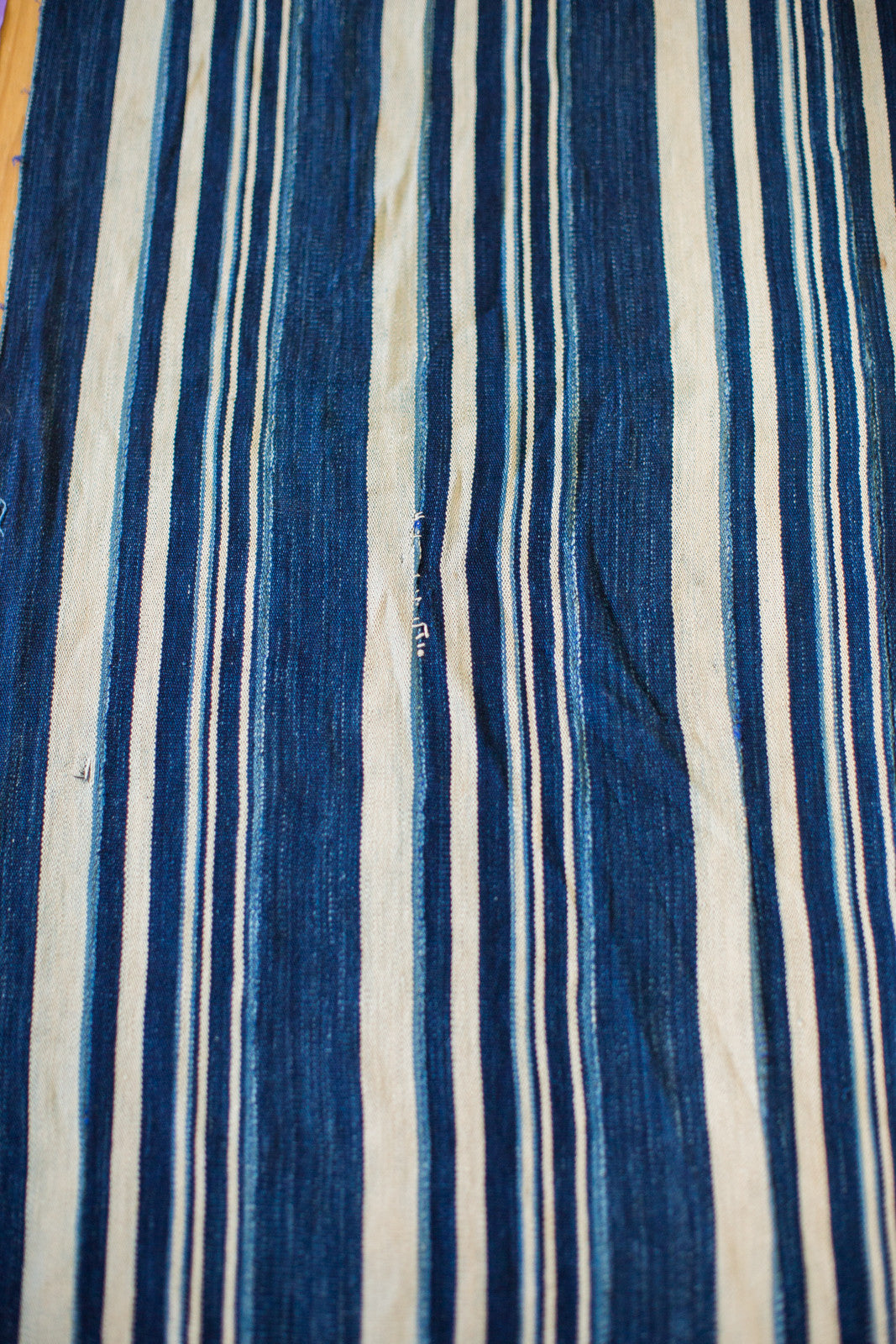 3.5x4.5 Indigo Blue Striped Textile