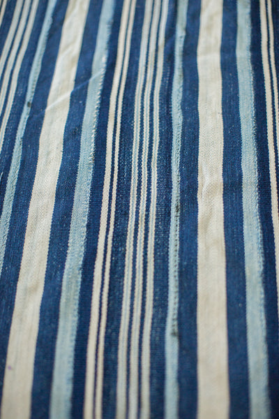 3.5x5 Indigo Blue Striped Rug