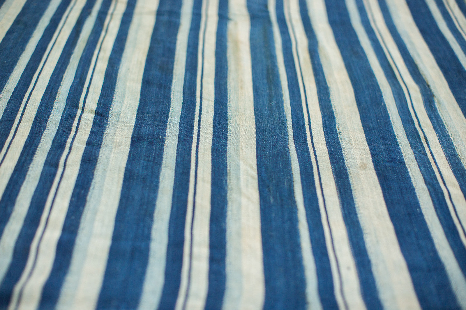 3.5x5 Indigo Blue Striped Textile