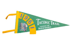 Vintage Taconic Trail Through the Berkshires Felt Flag Banner // ONH Item 2754
