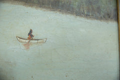 Antique Native American Indian in Canoe on River // ONH Item 8279 Image 10