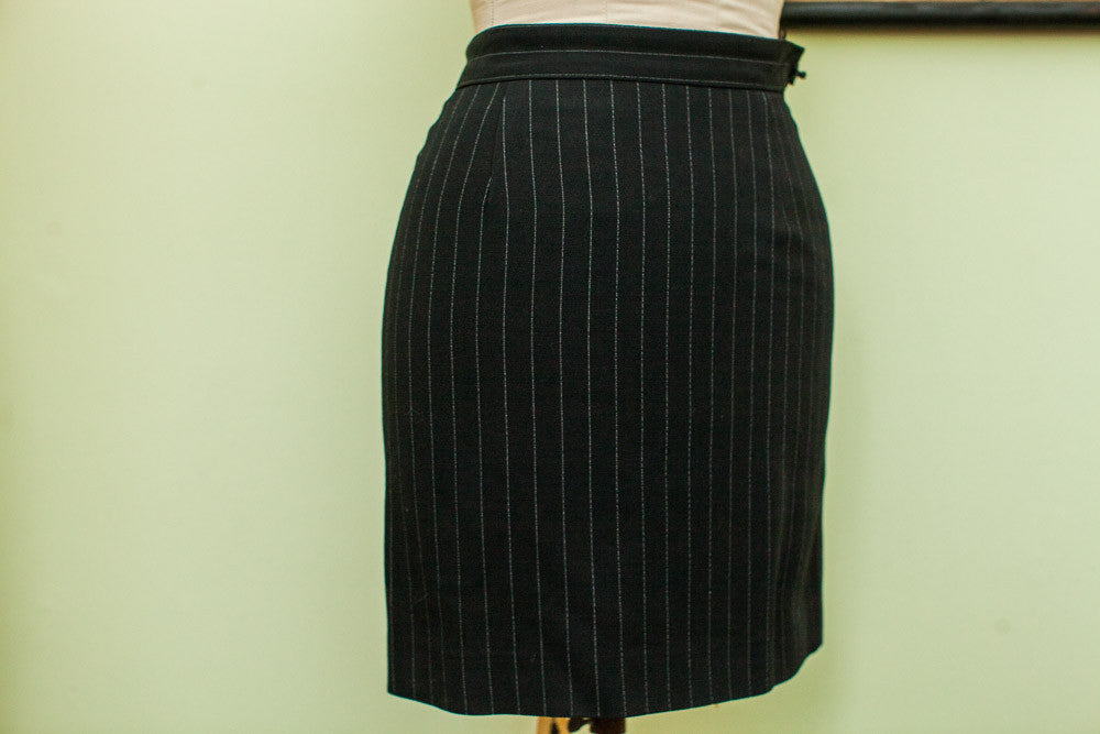 Vintage 80s Pinstripe Gaultier Suit Skirt