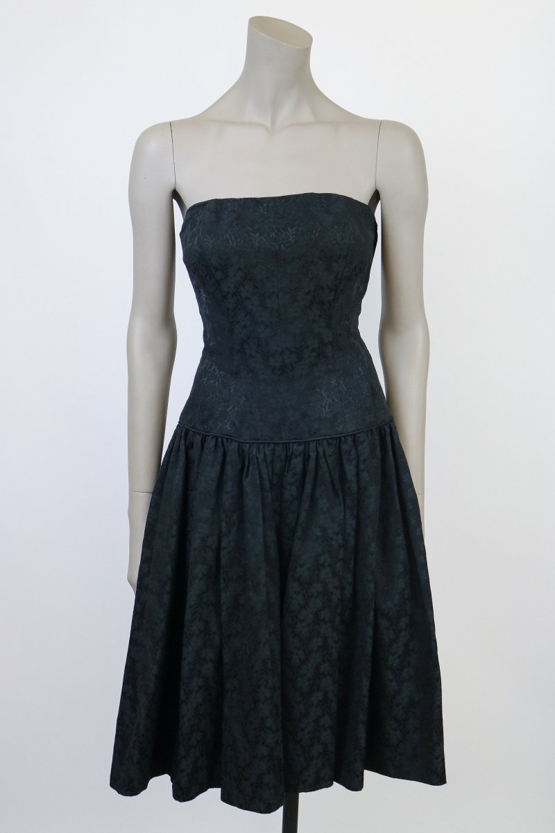 1950s Strapless Brocade Full Skirt Dress | Floria Vintage