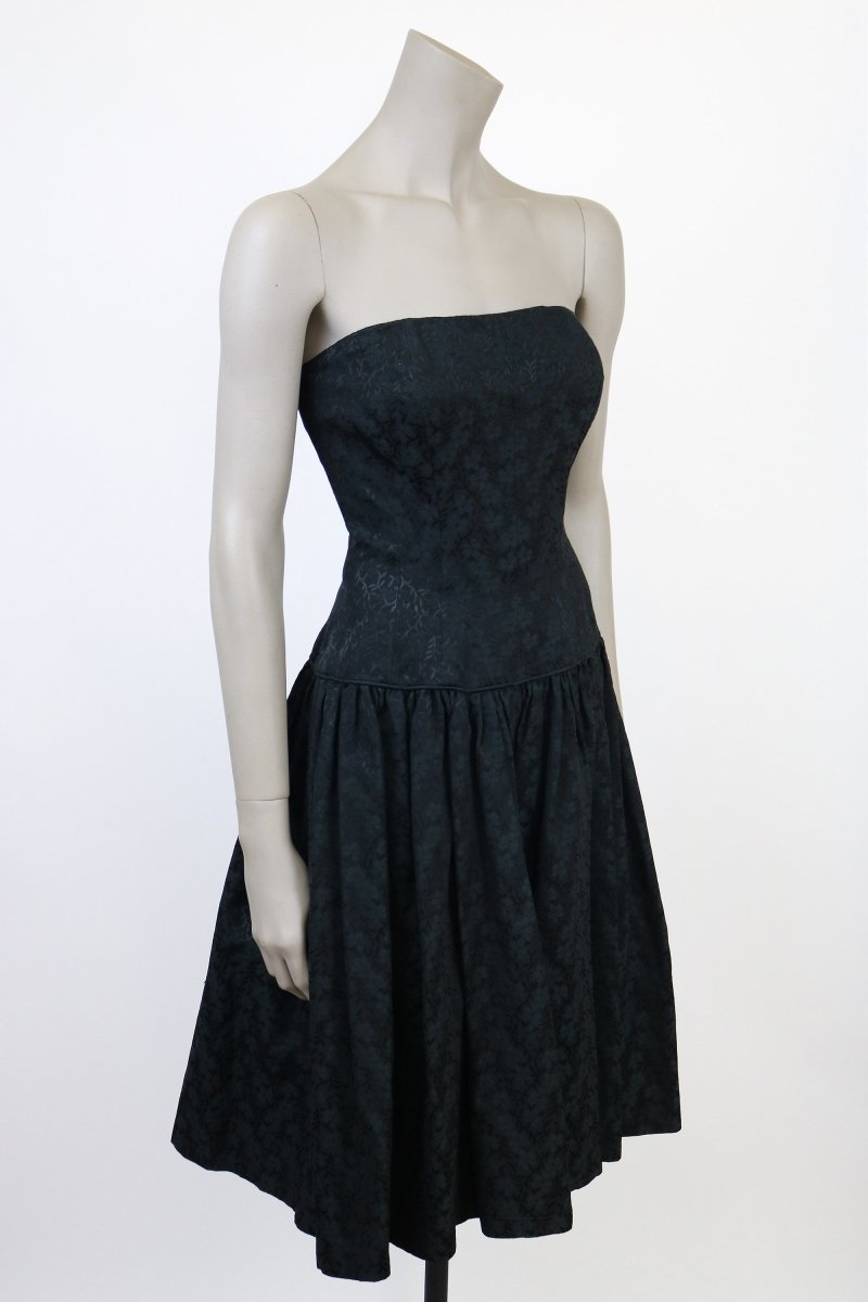 1950s Strapless Brocade Full Skirt Dress | Floria Vintage