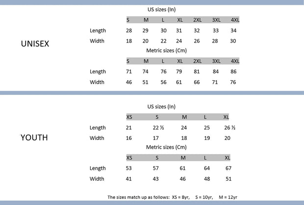 jordan tee size chart