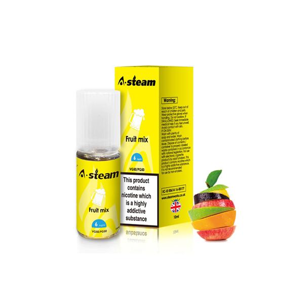 A-Steam Fruit Flavours 6MG 10ML (50VG-50PG) - Flavour: Apple 18