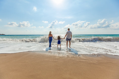 Familie am Strand