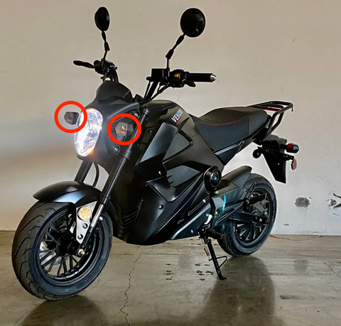 Front turn signals for sale BD578Z electric E-vader for sale. Venom E-Grom 2000w electric signal lights