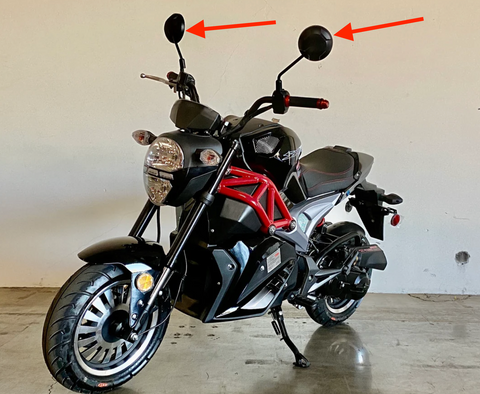 Buy Mirrors for DF50SRT dongfang SRT. Ducati monster clone parts for sale.