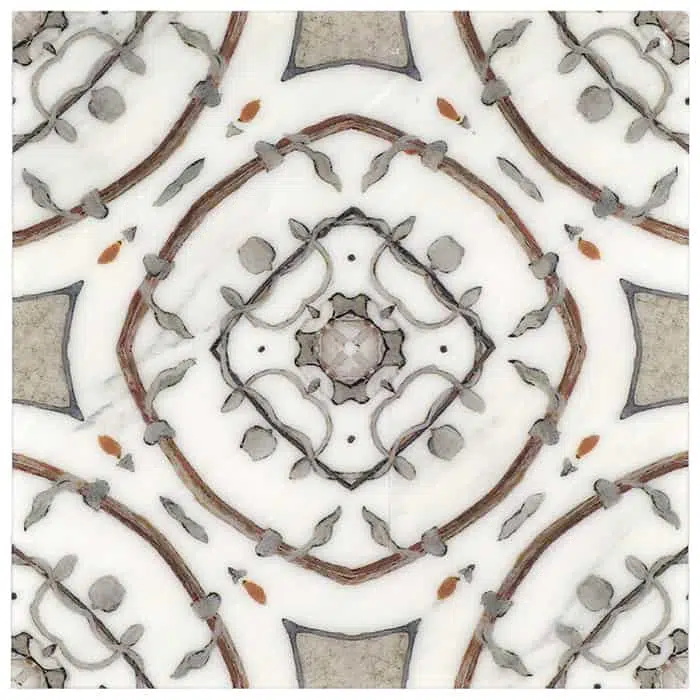 Nira Pecan Carrara Marble Deco Tile (12x12)
