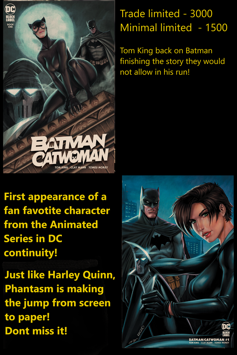 BATMAN CATWOMAN #1 (OF 12) Exclusive Ryan Kincaid SET Presell Estimate –  Brainycomics