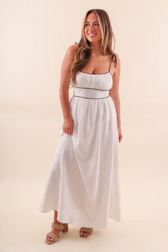 Reading Your Poems Maxi Dress-White