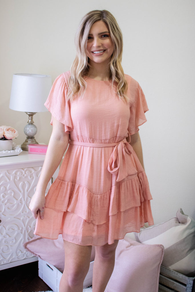 dress pink peach