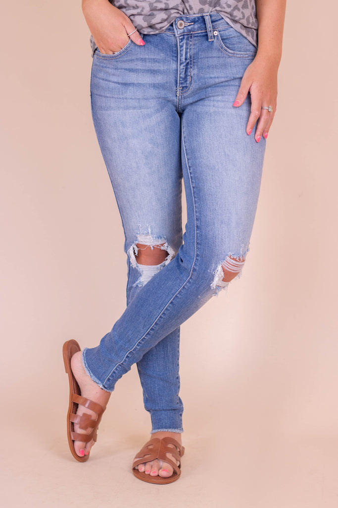 medium wash denim jeans