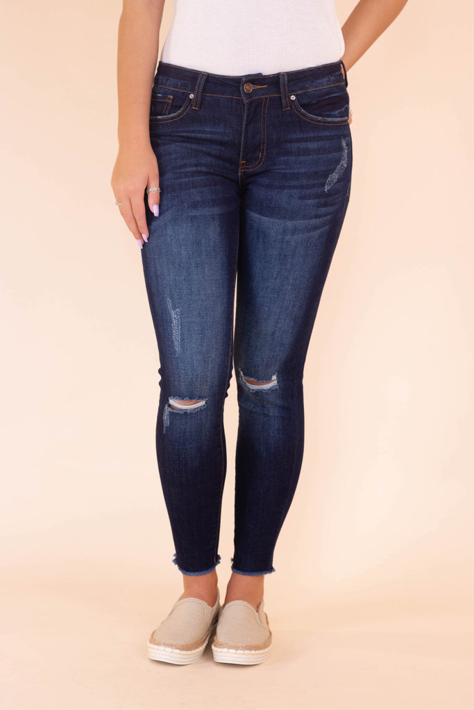 fringe bottom skinny jeans