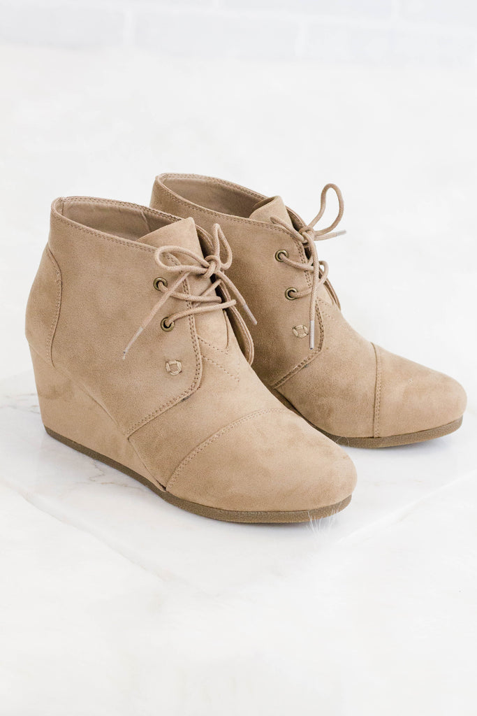 faux suede lace up ankle boots