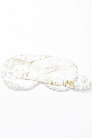 The Silk Sleep Mask by BYOGA in Marbled Gold