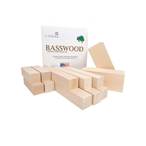 Basswood Carving Blocks 4 X 2 X 2 Inch,large Whittling Wood Carving Blocks  Kit For Kids Adults Begi