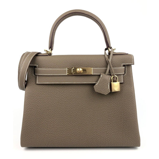 Hermes Birkin Handbag Chai Togo with Gold Hardware 25 Brown