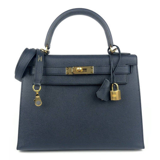 Hermès Kelly 28 Bleu Frida Sellier Veau Madame Gold Hardware GHW