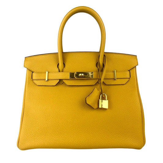 Hermès Birkin 30 Gold Tan Camel Togo Leather Gold Hardware Handbag Bag –  Lux Addicts