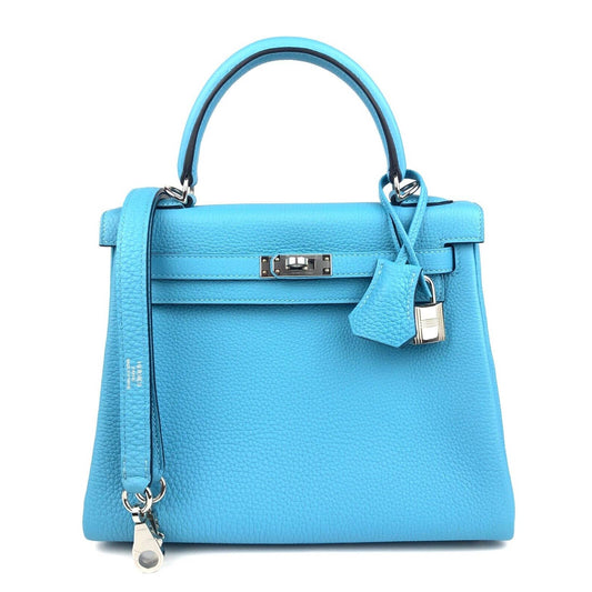 Hermès Kelly 28 Bleu Frida Sellier Veau Madame Gold Hardware GHW