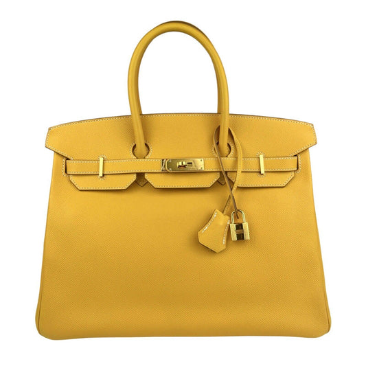 Hermès Birkin 30 Jaune Ambre Yellow Togo Leather Gold Hardware Handbag –  Lux Addicts