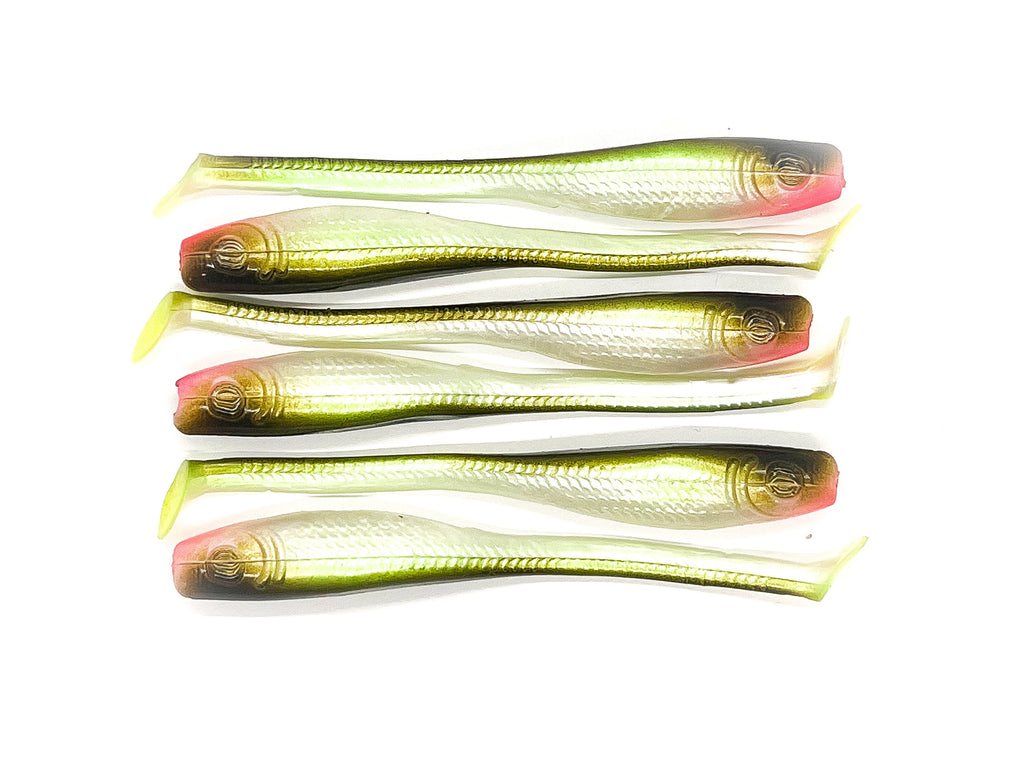 Down South Lures Saltwater Paddletail Swimbait - Chartreuse 08 850728005036